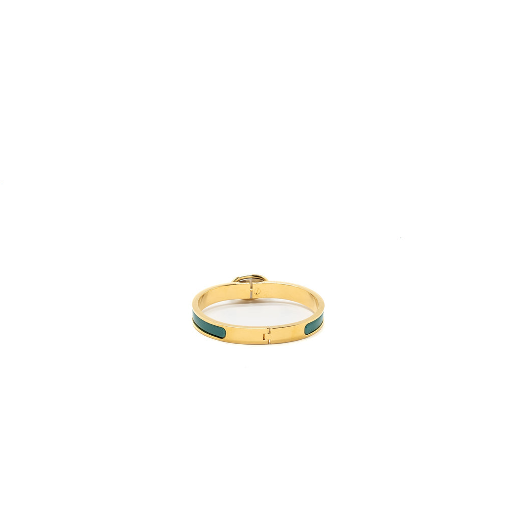 HERMES MINI CLIC CHAINE D'ANCRE BRACELET VERT BLUETU GHW