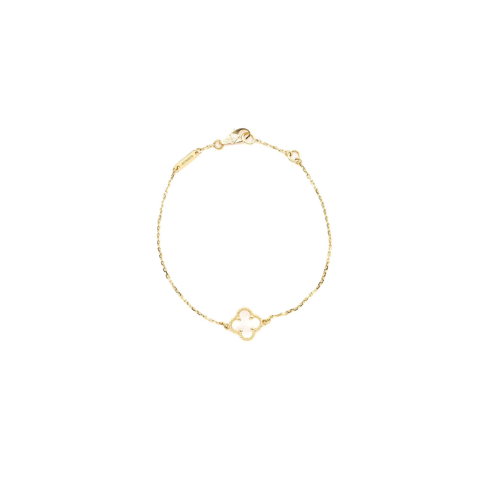 VAN CLEEF & ARPELS SWEET ALHAMBRA BRACELET MOTHER OF PEARL YELLOW GOLD
