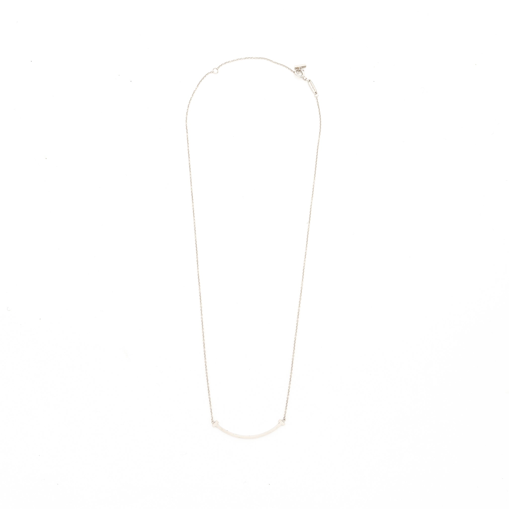 TIFFANY SMILE PENDANT SMALL VERSION WHITE GOLD