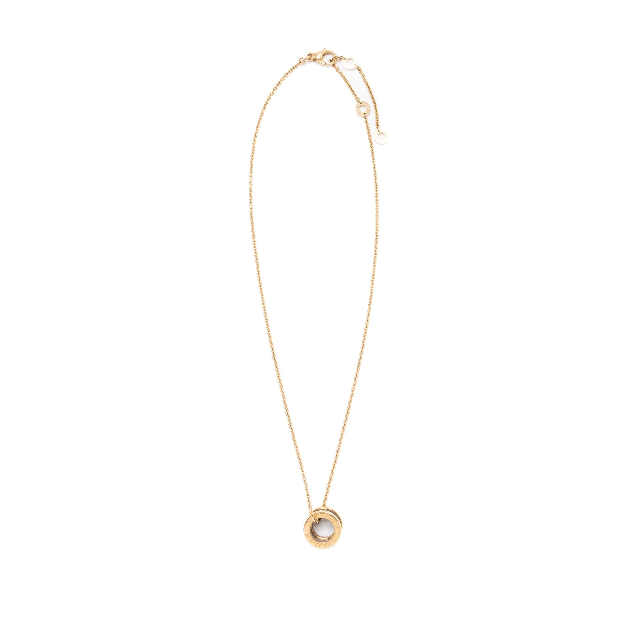 BVLGARI B ZERO NECKLACE ROSE GOLD WITH CERAMIC