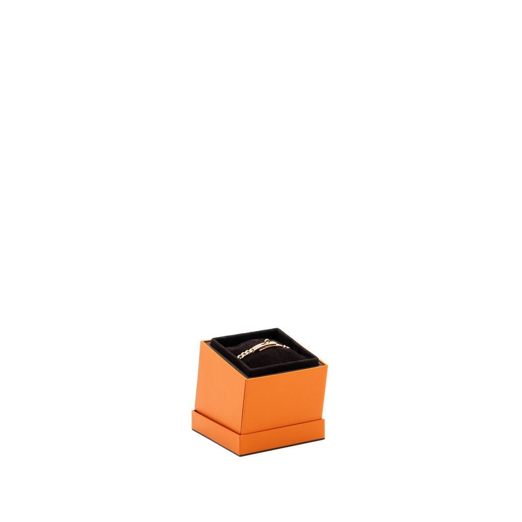 HERMES KELLY GOURMETTE BRACELET ROSE GOLD, DIAMONDS