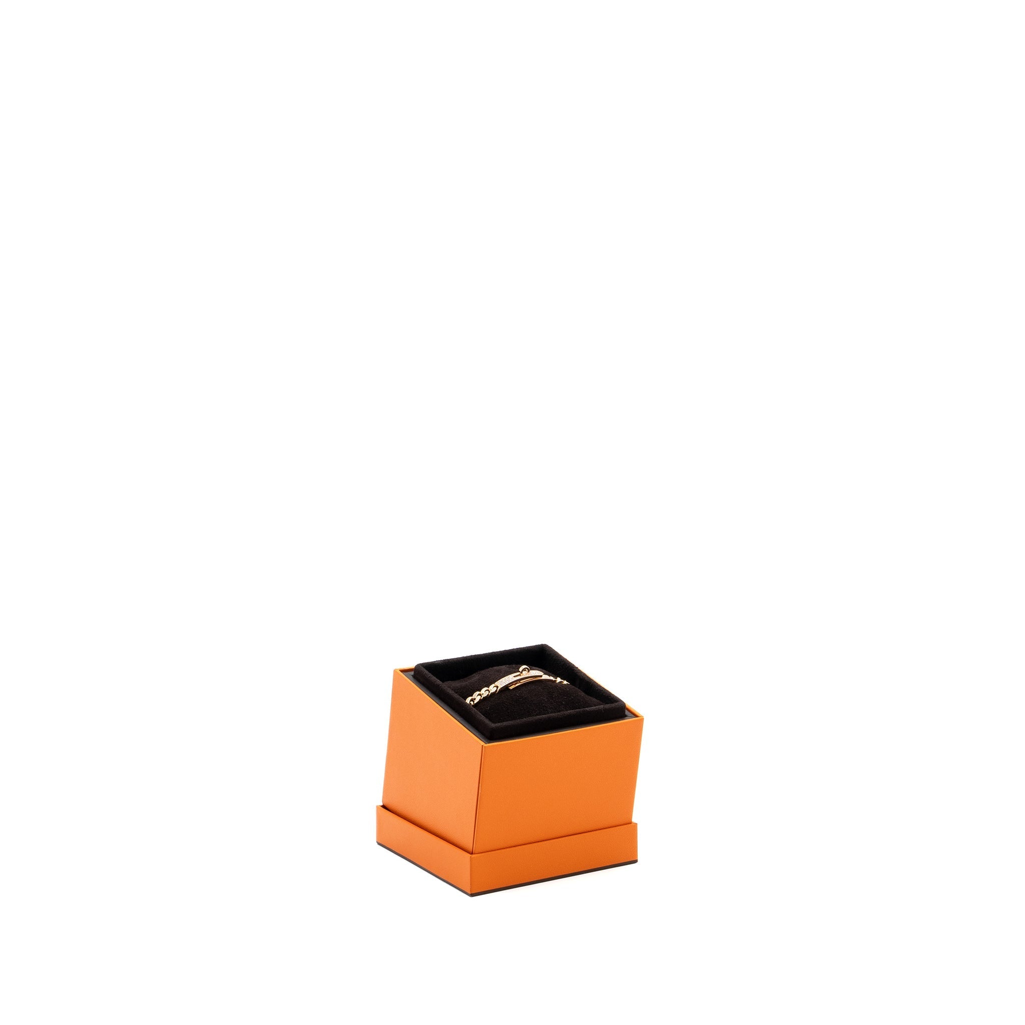 HERMES KELLY GOURMETTE BRACELET ROSE GOLD, DIAMONDS