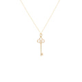 TIFFANY CROWN KEY PENDANT WITH 20 INCH CHAIN ROSE GOLD DIAMONDS