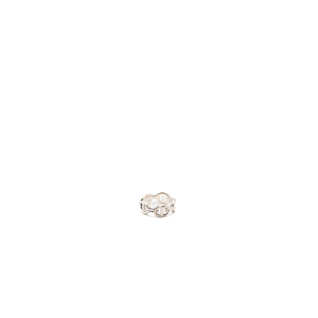 HERMES BAGUE ENCHAINEE RING STERLING SILVER