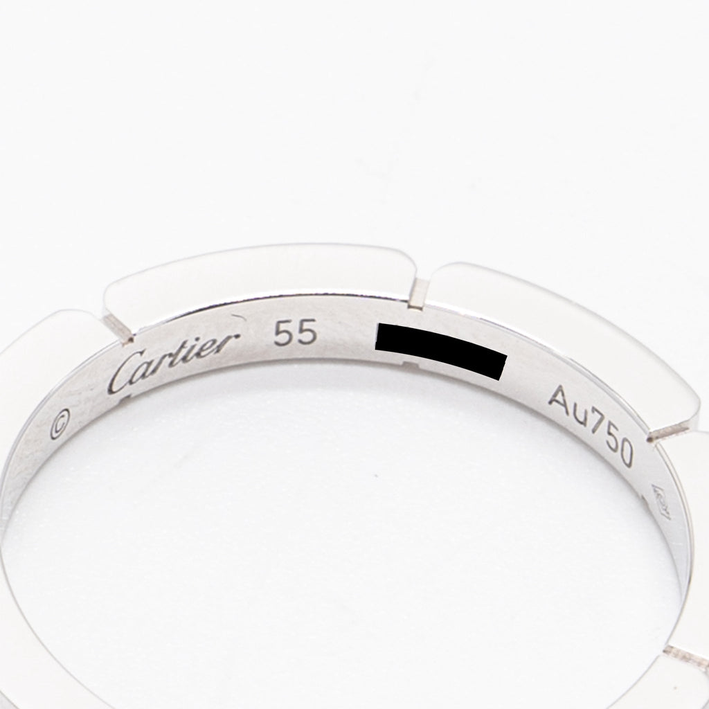 CARTIER PANTHERE LINK WEDDING BAND 18K WHITE GOLD