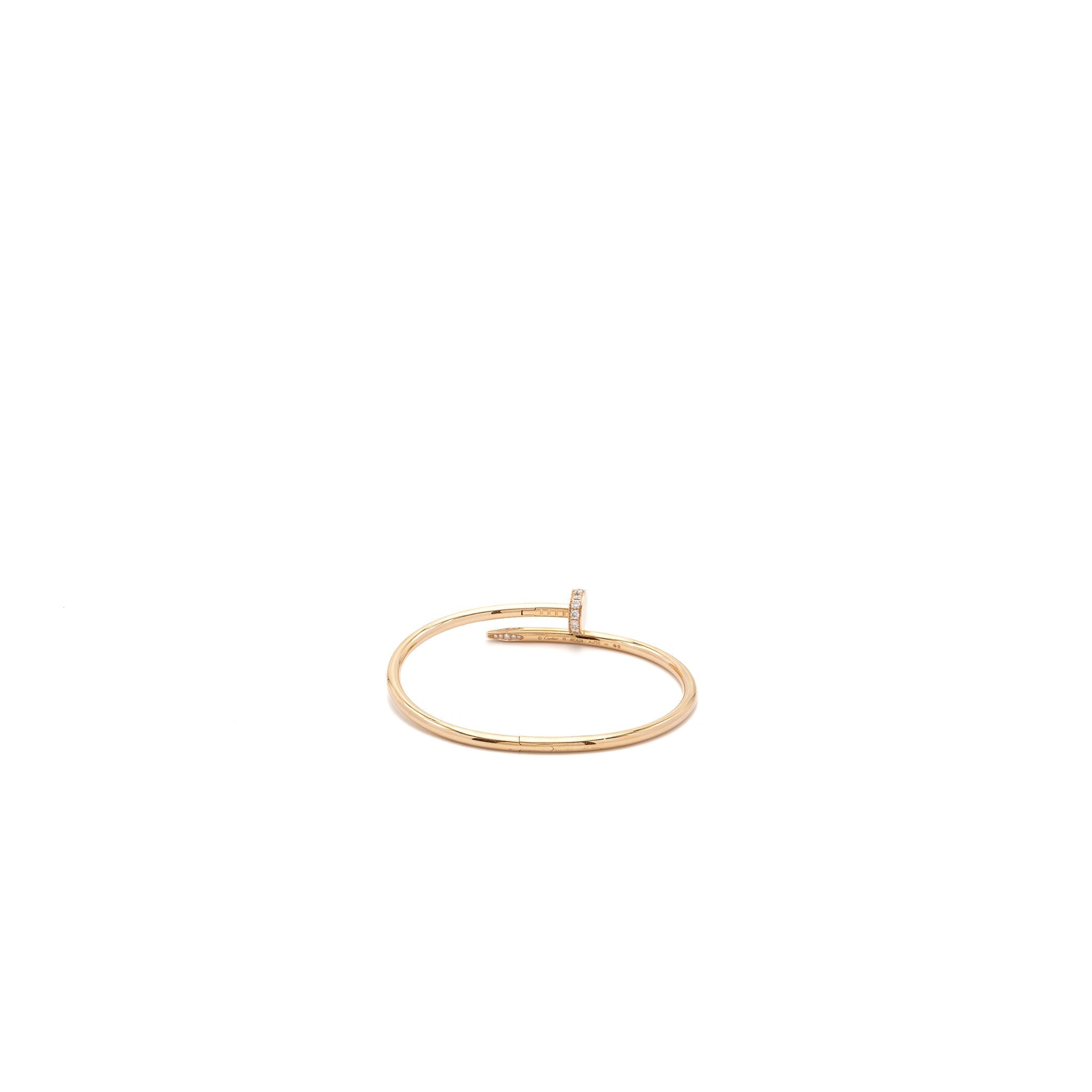 CARTIER JUSTE EN CLOU BRACELET YELLOW GOLD DIAMONDS