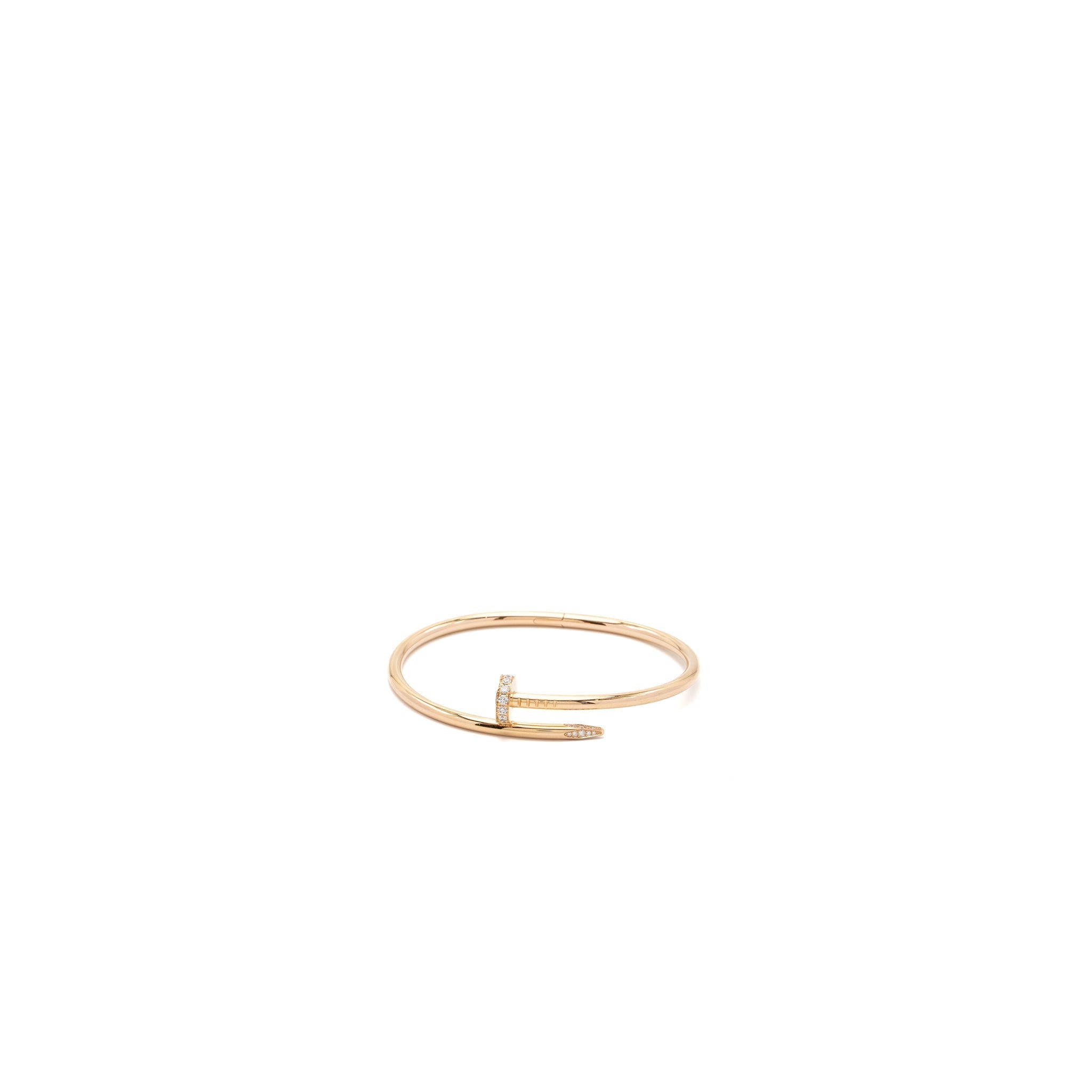 CARTIER JUSTE EN CLOU BRACELET YELLOW GOLD DIAMONDS