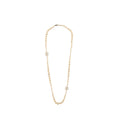 CHANEL CC LOGO PEARL LONG NECKLACE LGHW