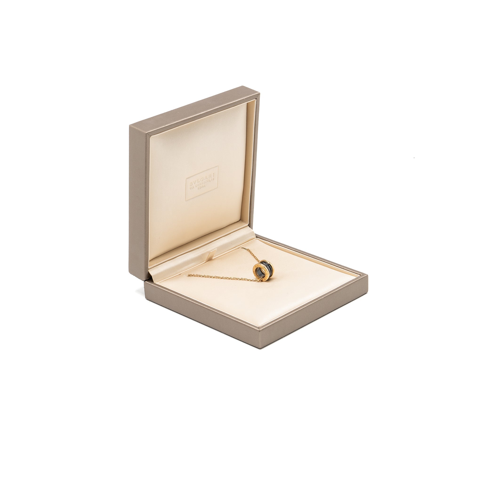 BVLGARI B ZERO NECKLACE ROSE GOLD WITH CERAMIC