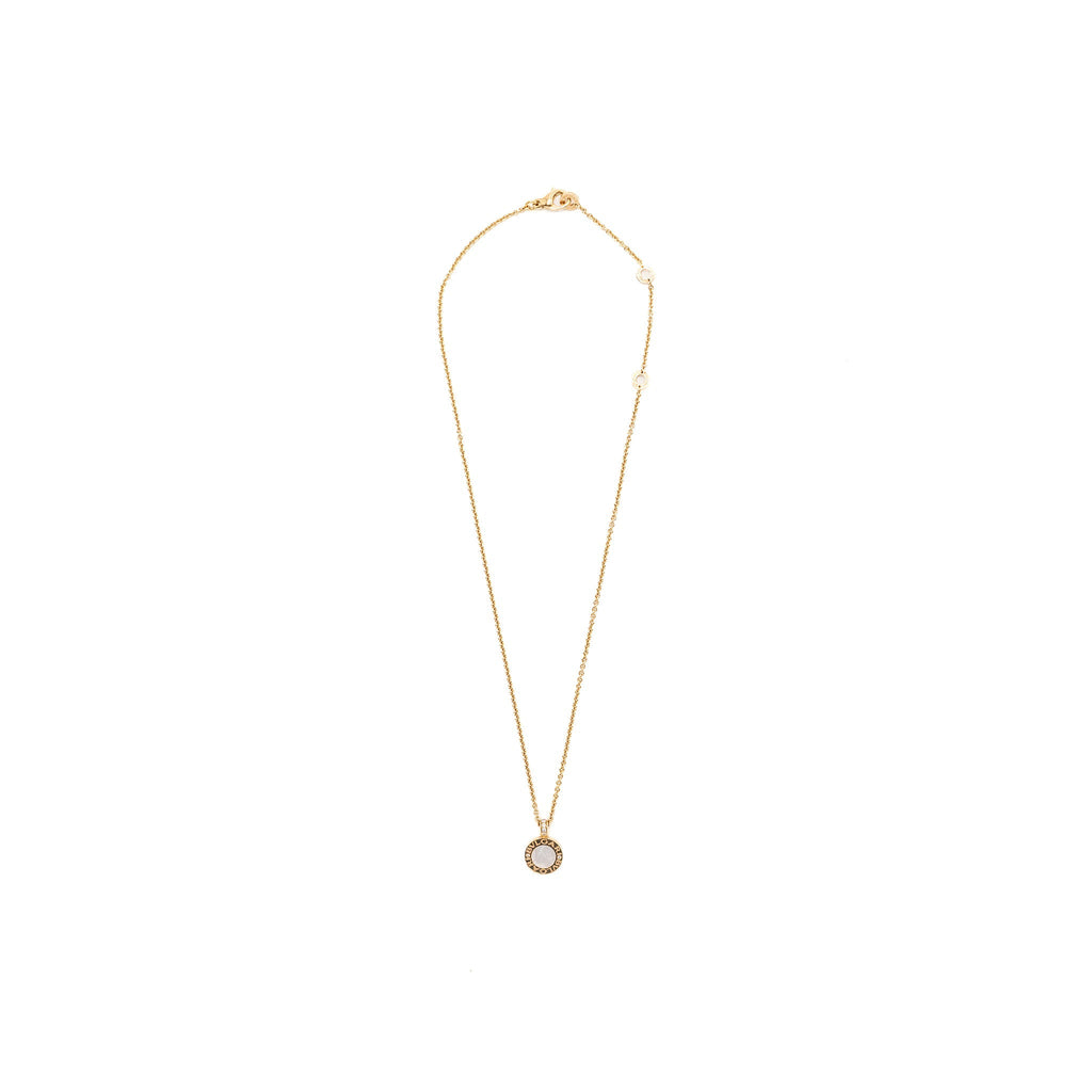 BVLGARI DOUBLE SIDED BVLGARI NECKLACE 18 KT ROSE GOLD / BLACK OYNX / MOTHER OF PEARL