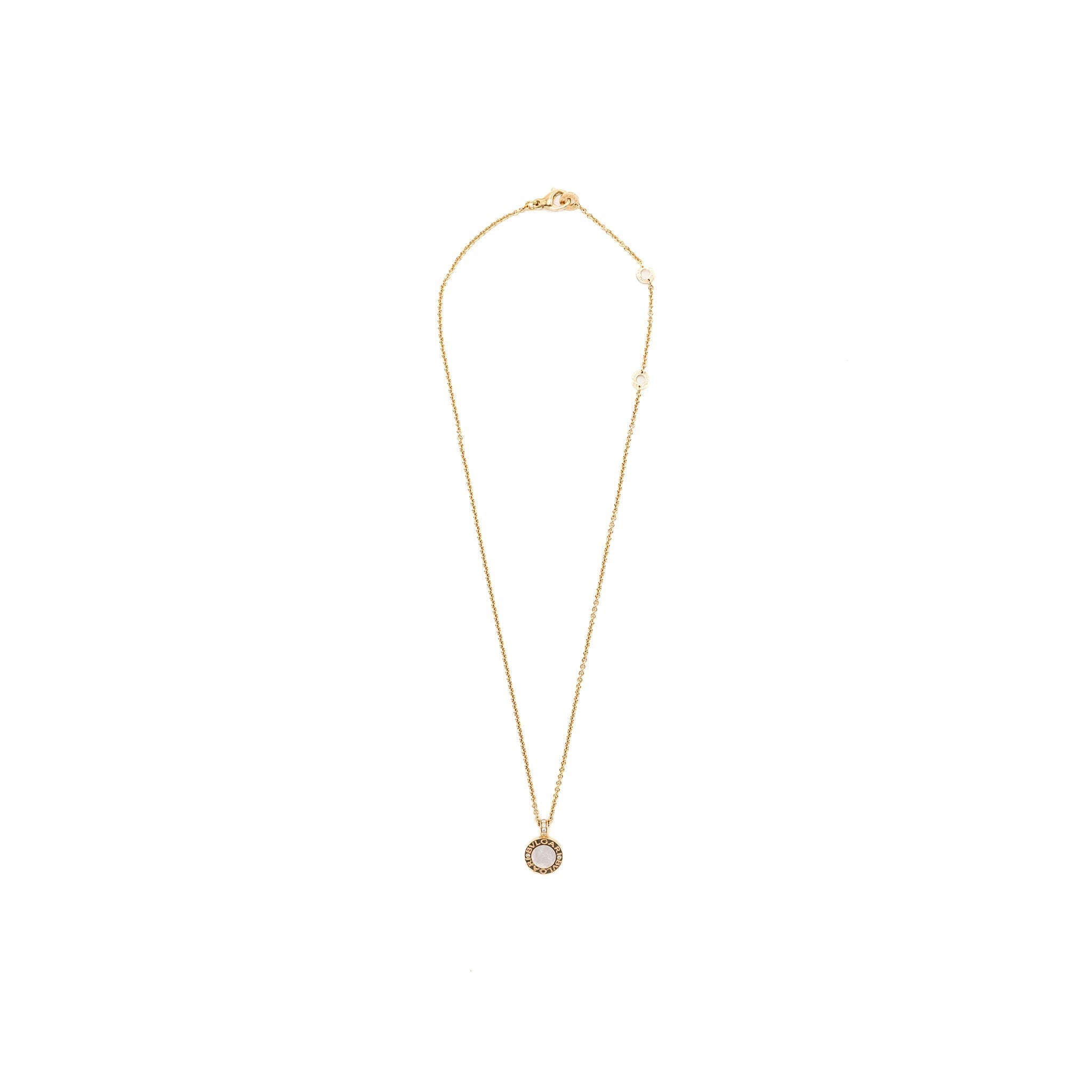 BVLGARI DOUBLE SIDED BVLGARI NECKLACE 18 KT ROSE GOLD / BLACK OYNX / MOTHER OF PEARL