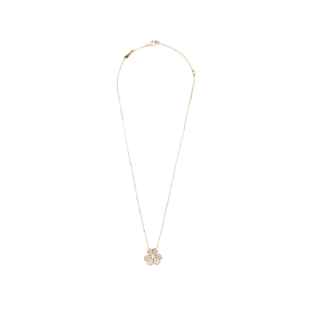 VAN CLEEF & ARPELS FRIVOLE PENDANT ROSE GOLD WITH DIAMONDS
