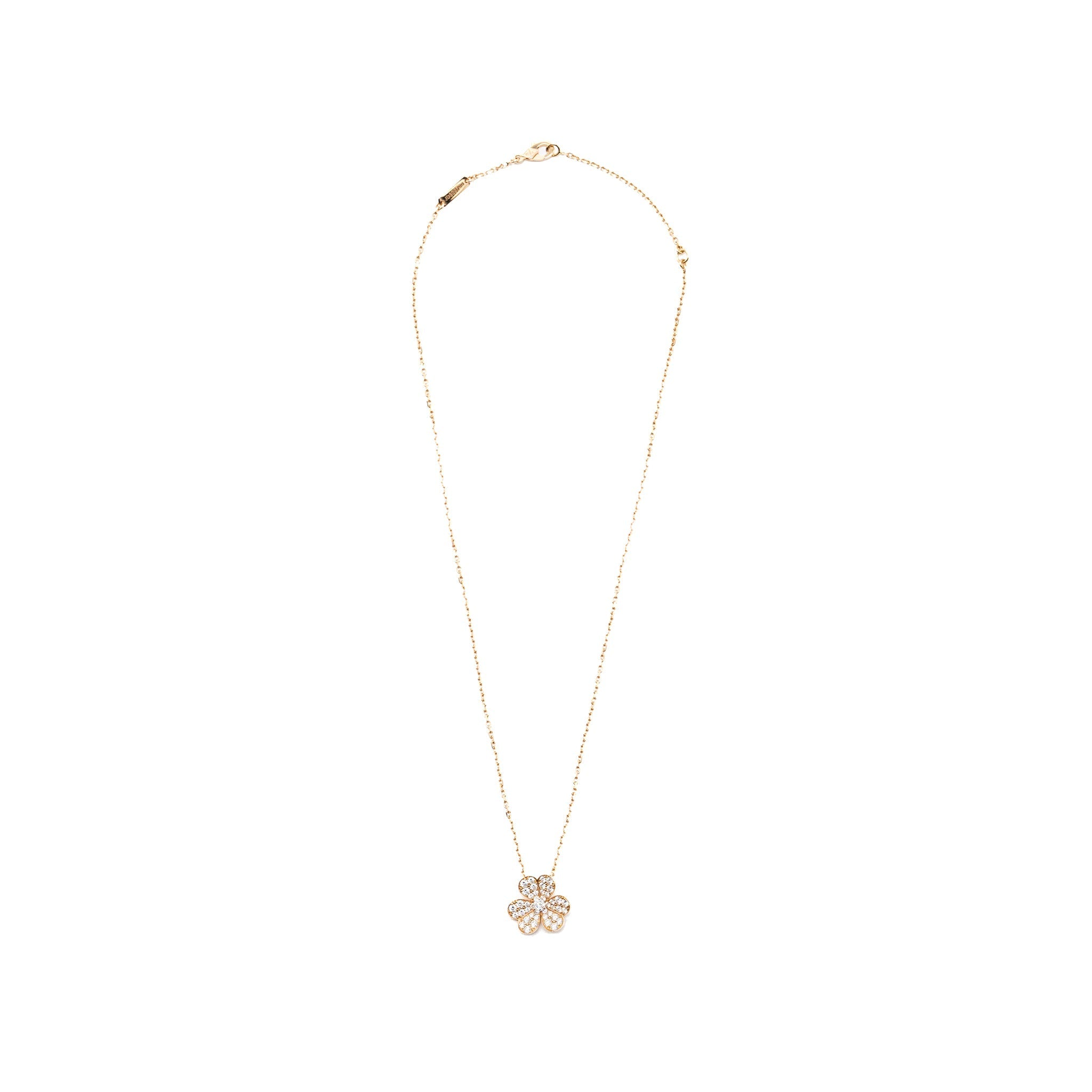 VAN CLEEF & ARPELS FRIVOLE PENDANT ROSE GOLD WITH DIAMONDS