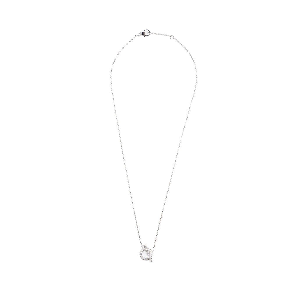 HERMES FINESSE NECKLACE WHITE GOLD DIAMONDS