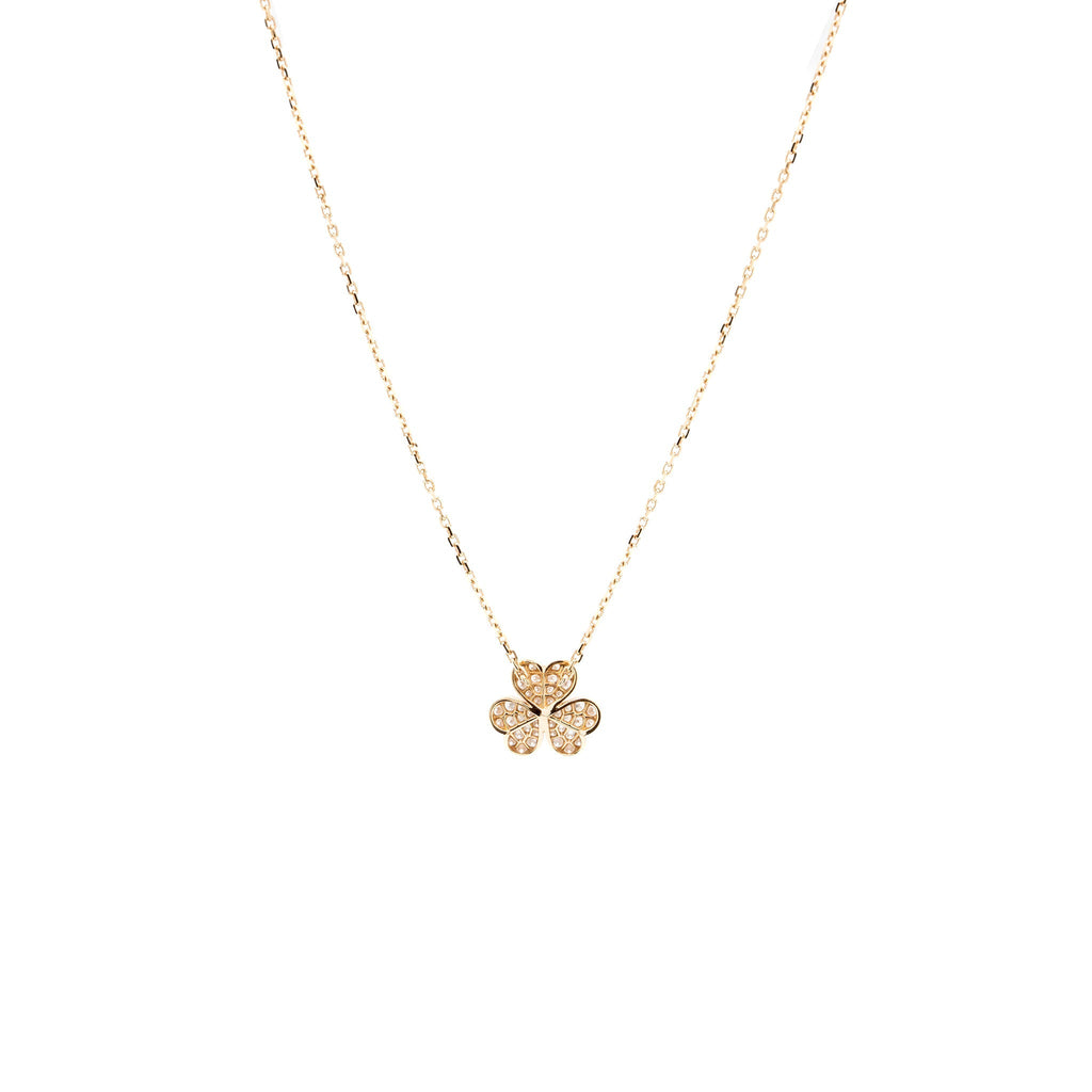 VAN CLEEF & ARPELS FRIVOLE PENDANT ROSE GOLD WITH DIAMONDS