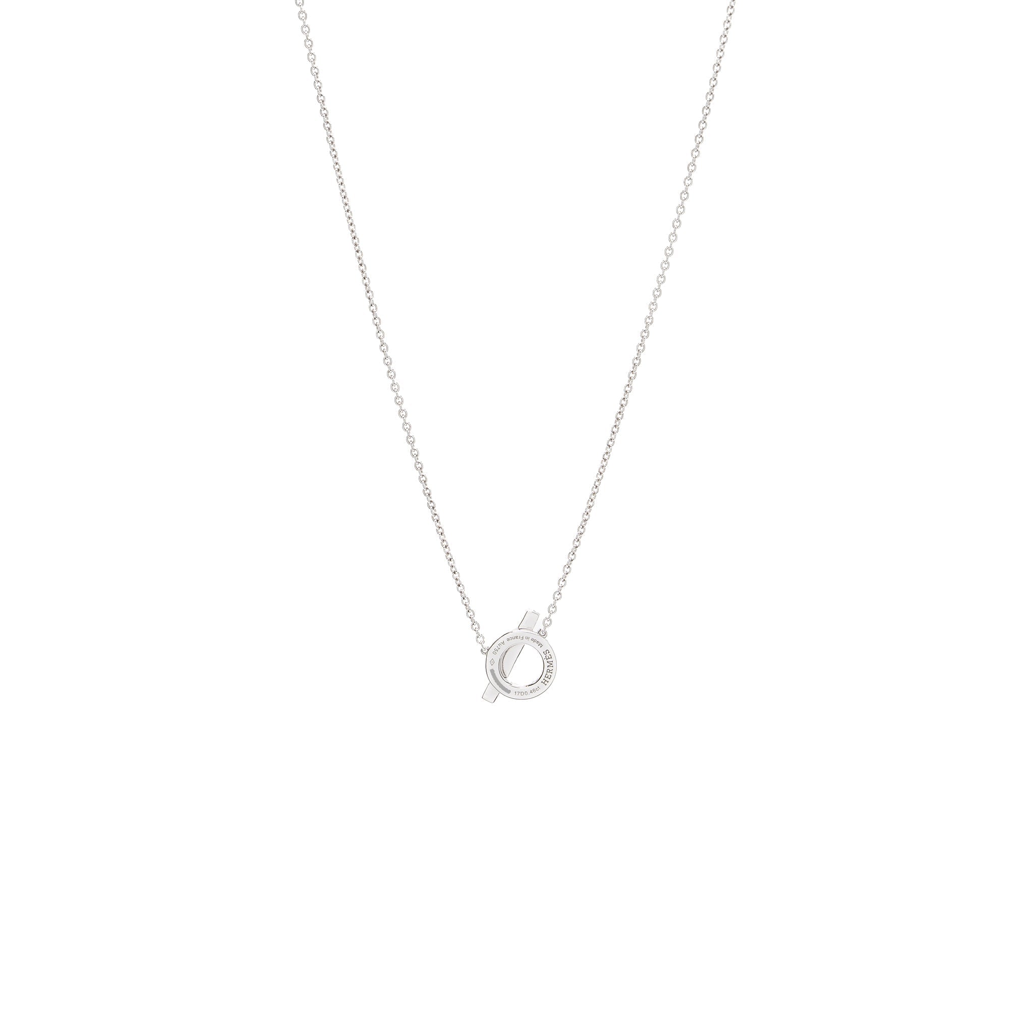 HERMES FINESSE NECKLACE WHITE GOLD DIAMONDS