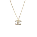 CHANEL CLASSIC CC LOGO PENDANT CRYSTAL LGHW