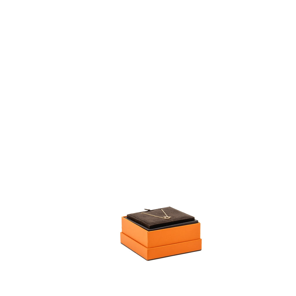 HERMES FINESSE PENDANT ROSE GOLD WITH DIAMONDS