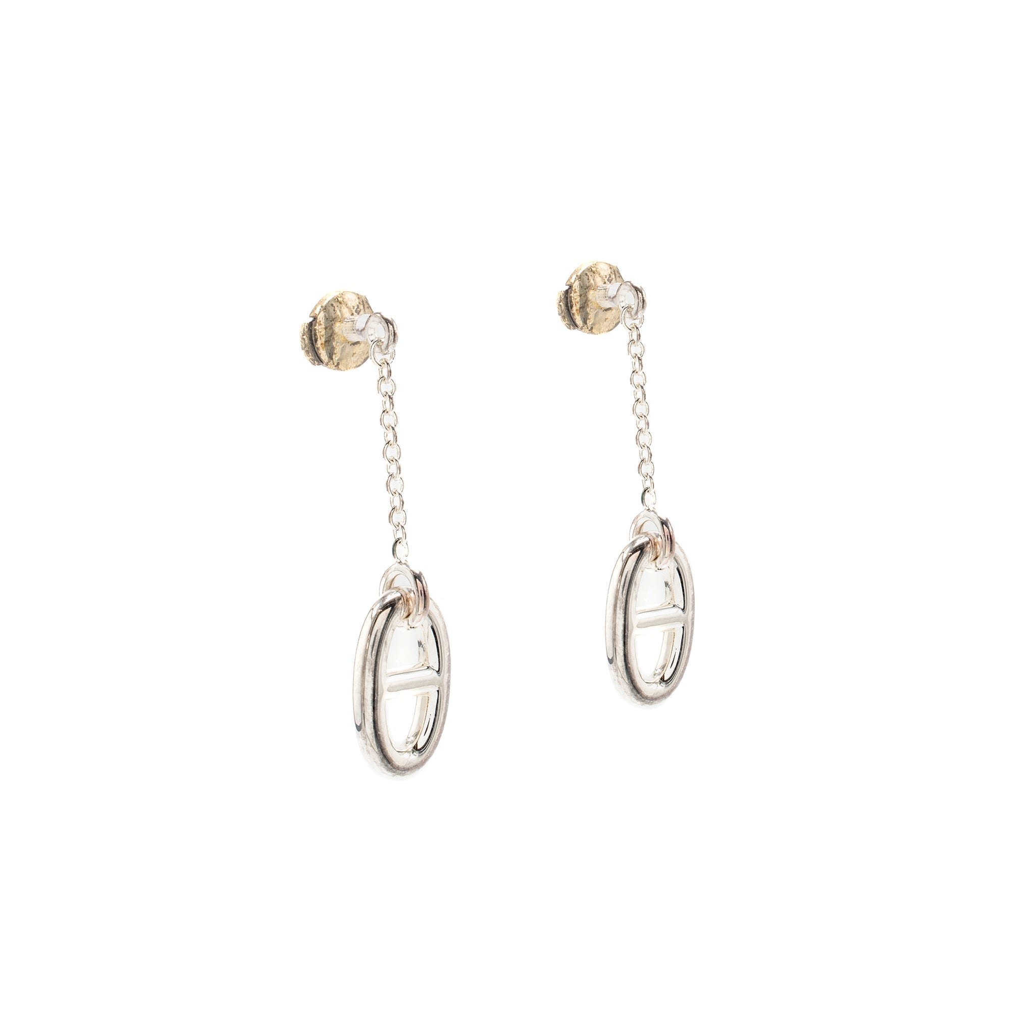 HERMES FARANDOLE EARRINGS STERLING SILVER