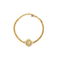 CHANEL CC LOGO CHOCKER/NECKLACE PEARL/CRYSTAL GOLD TONE