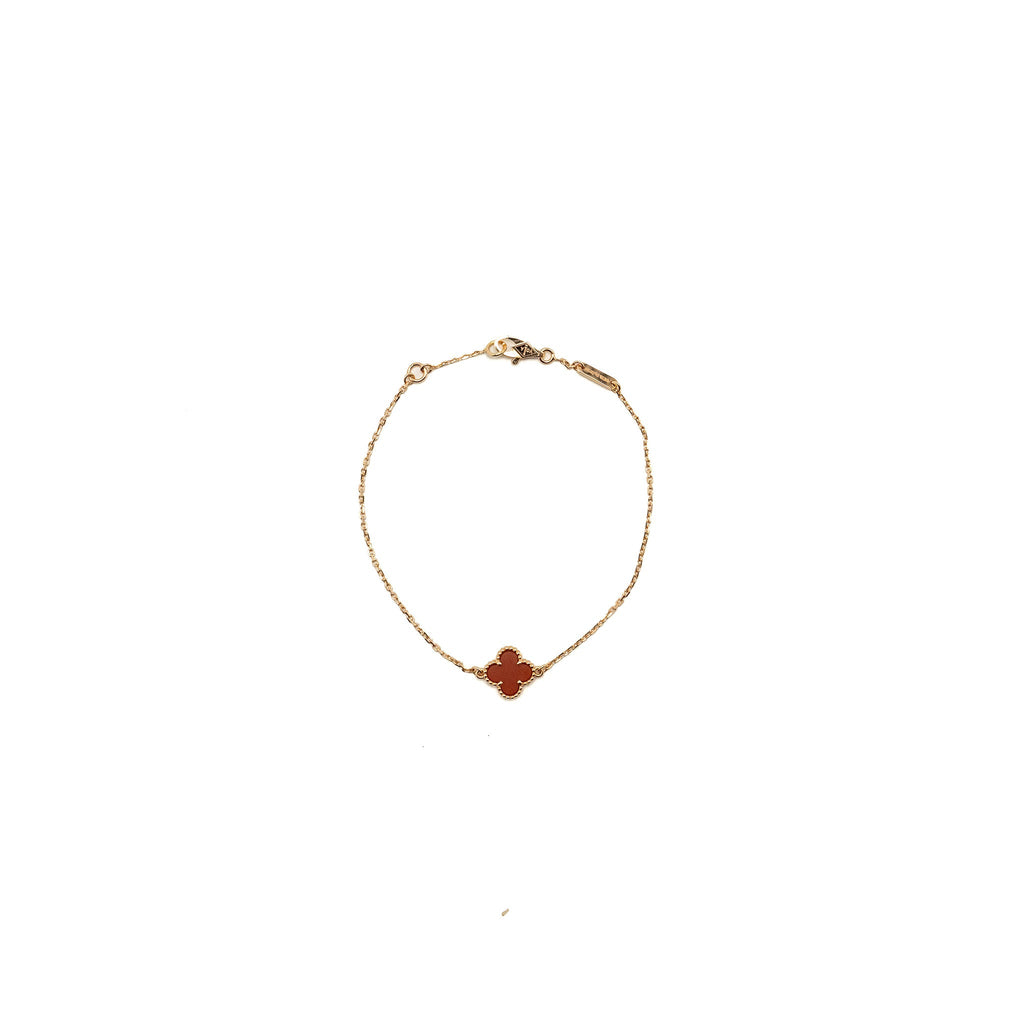 VAN CLEEF & ARPELS SWEET ALHAMBRA BRACELET ROSE GOLD, CARNELIAN