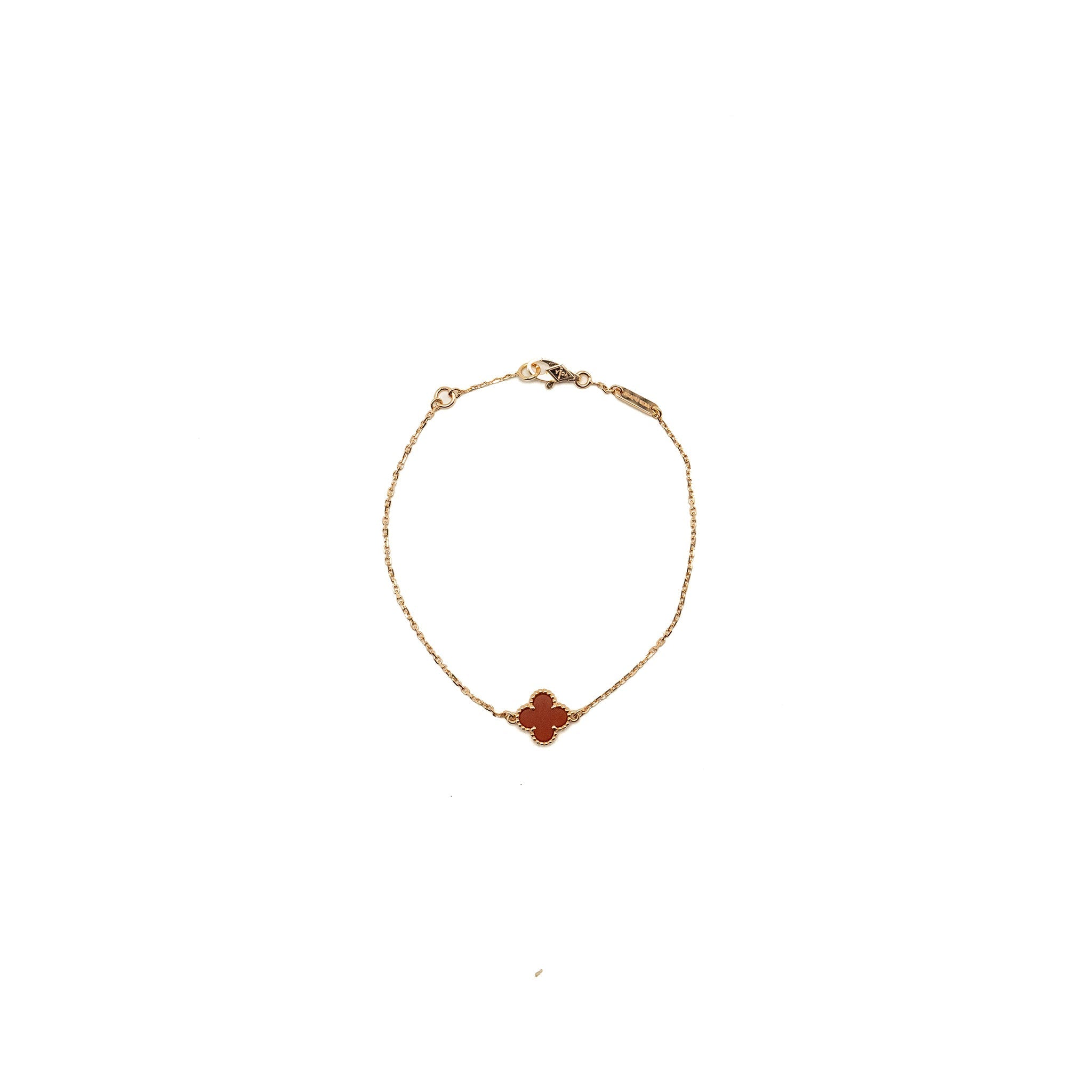 VAN CLEEF & ARPELS SWEET ALHAMBRA BRACELET ROSE GOLD, CARNELIAN