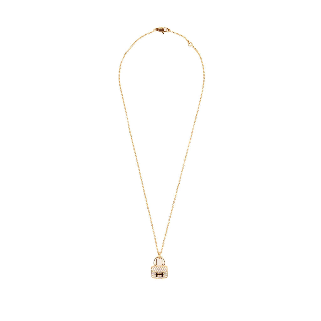 HERMES AMULETTE CONSTANCE PENDANT ROSE GOLD / DIAMONDS