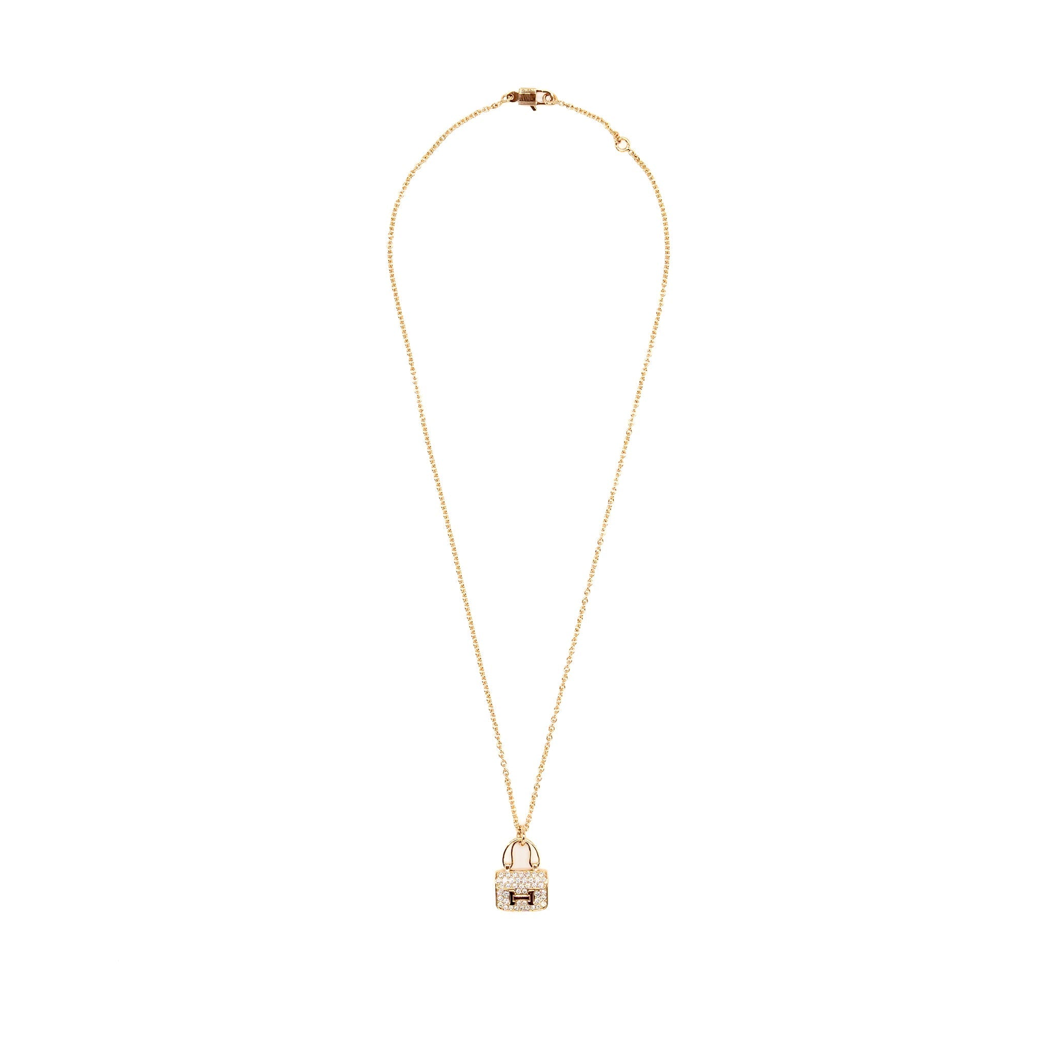 HERMES AMULETTE CONSTANCE PENDANT ROSE GOLD / DIAMONDS