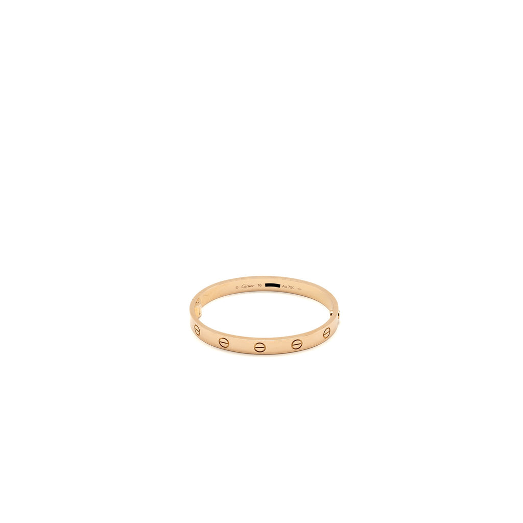 CARTIER LOVE BRACELET, SINGLE-SCREW CLOSURE, CLASSIC MODEL ROSE GOLD