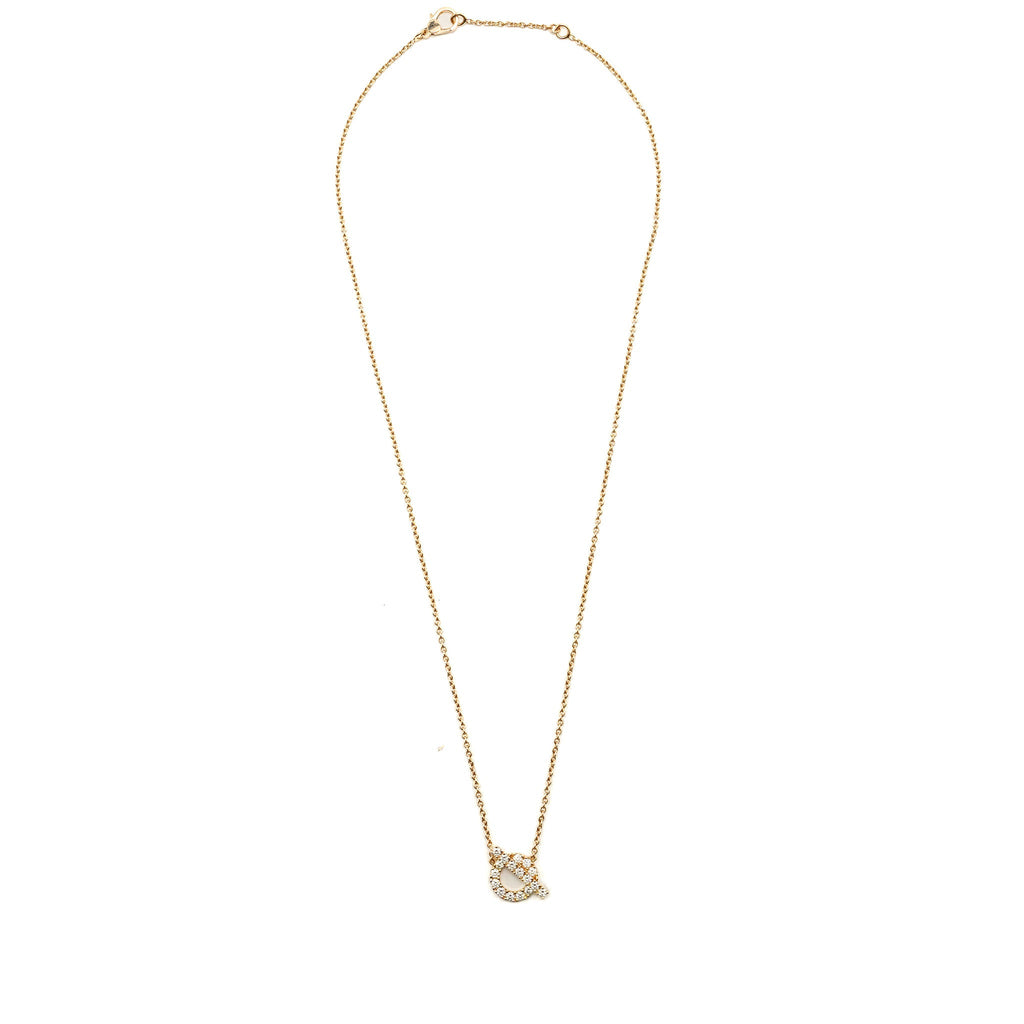 HERMES FINESSE PENDANT ROSE GOLD WITH DIAMONDS