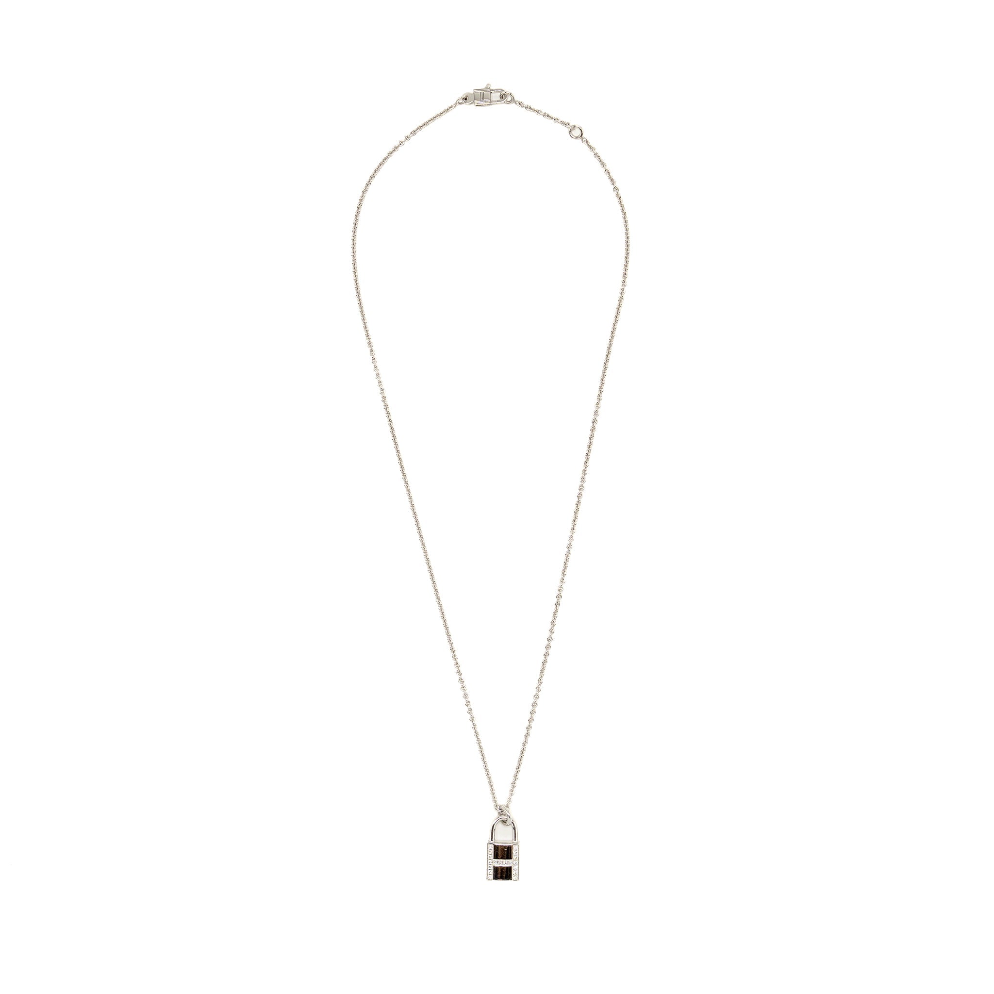 HERMES KELLY CADENAS PENDANT WHITE GOLD DIAMONDS