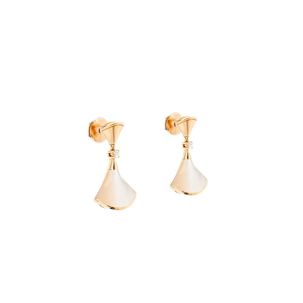BVLGARI DIVAS’ DREAM EARRINGS ROSE GOLD, MOTHER-OF-PEARL WITH DIAMONDS