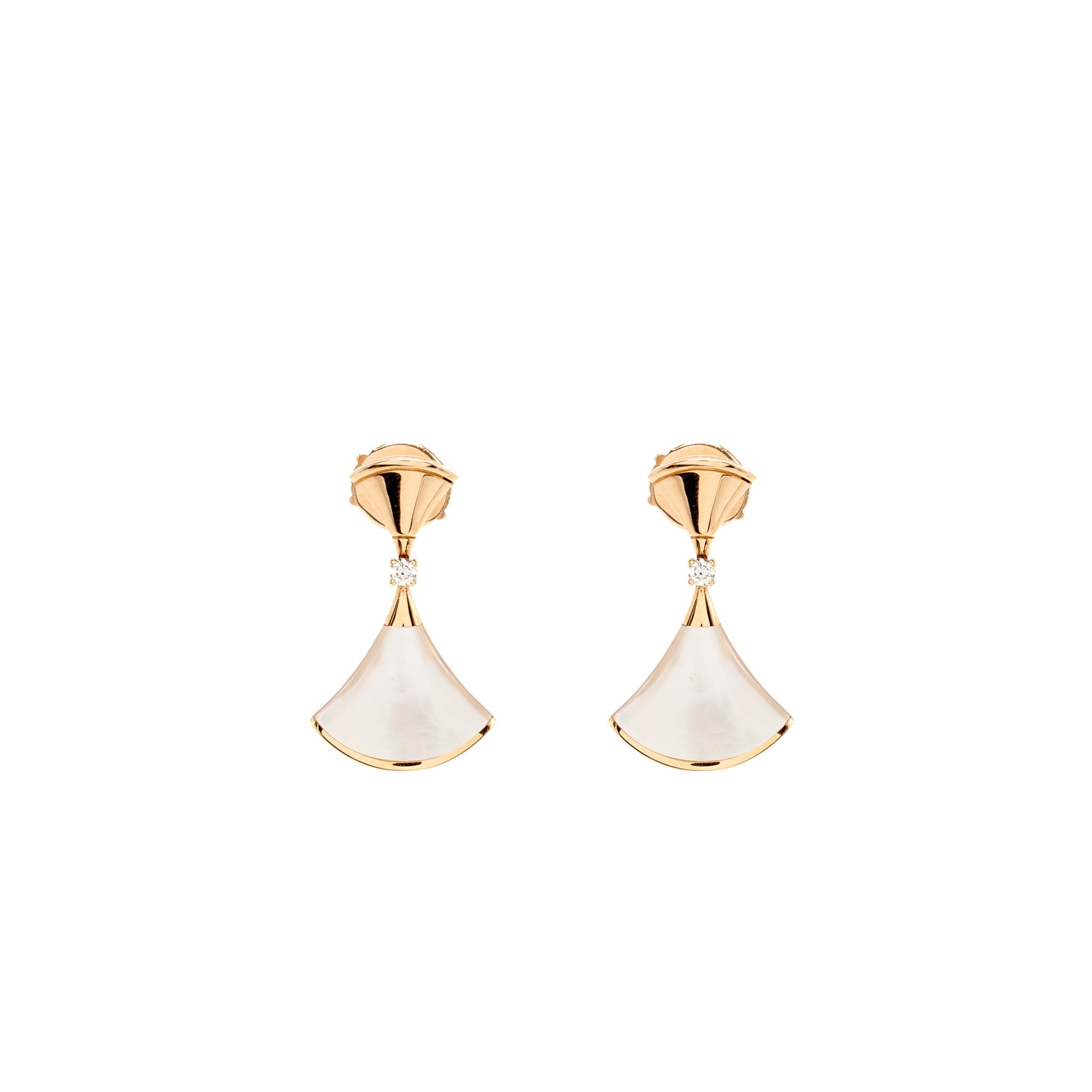 BVLGARI DIVAS’ DREAM EARRINGS ROSE GOLD, MOTHER-OF-PEARL WITH DIAMONDS