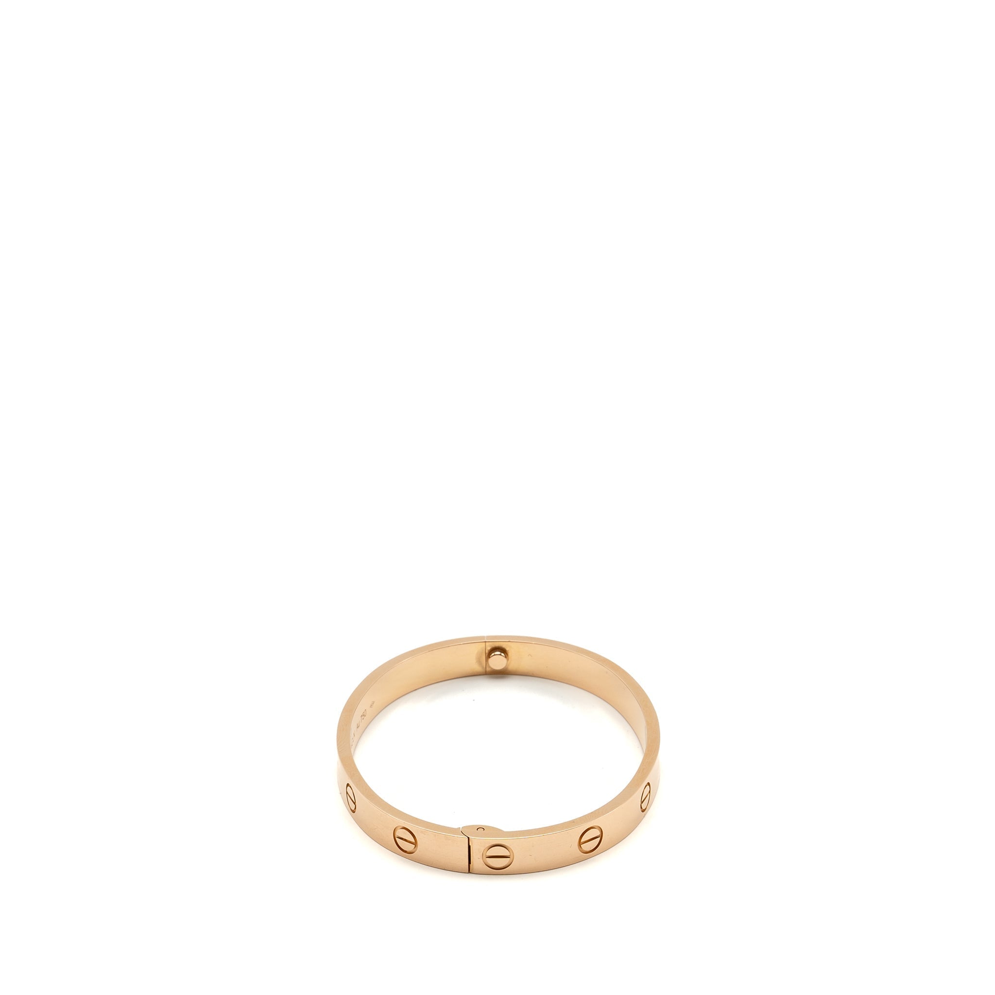 CARTIER LOVE BRACELET, SINGLE-SCREW CLOSURE, CLASSIC MODEL ROSE GOLD
