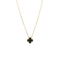 VAN CLEEF VINTAGE ALHAMBRA PENDANT 18K YELLOW GOLD , ONYX