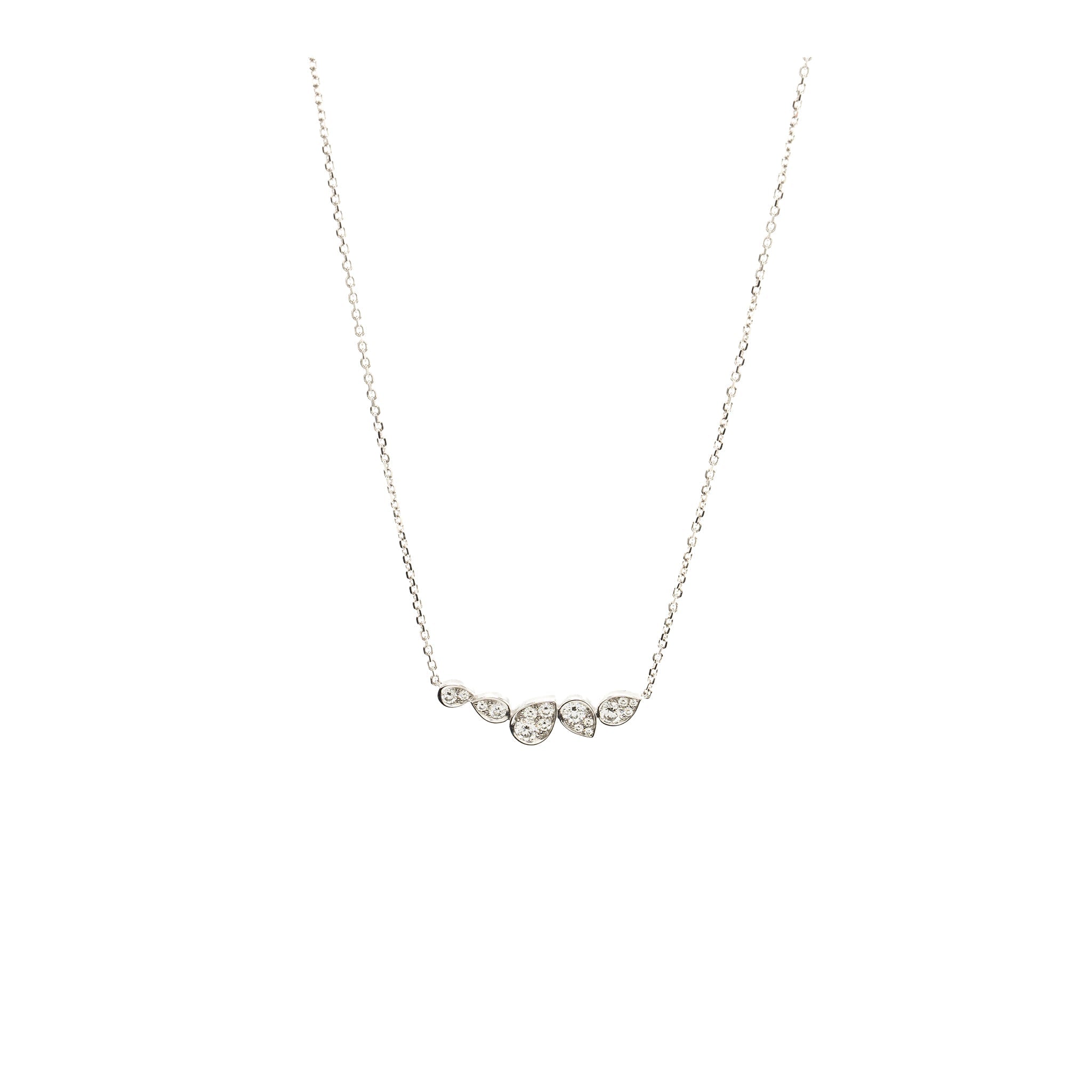 CHAUMET JOSEPHINE RONDE D’AIGRETTES NECKLACE WHITE GOLD WITH DIAMONDS
