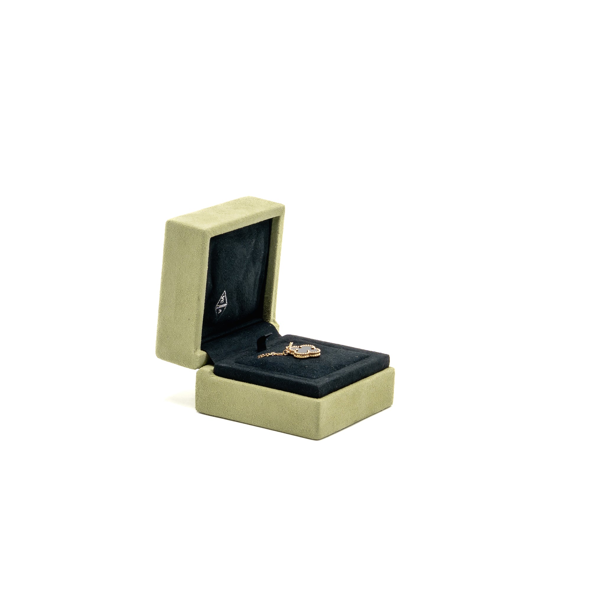 VAN CLEEF VINTAGE ALHAMBRA PENDANT 18K YELLOW GOLD , ONYX