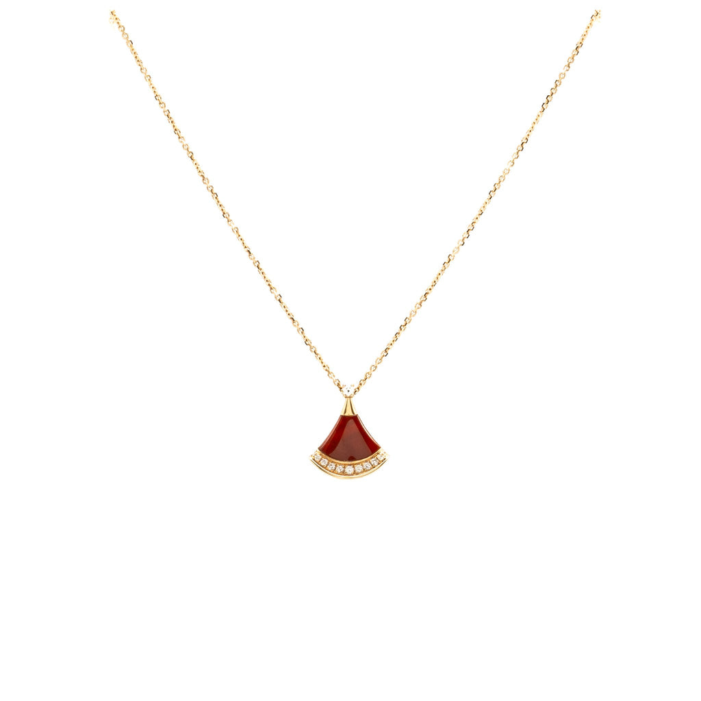BVLAGRI DIVA’S DREAM NECKLACE ROSE GOLD, CARNELIAN, DIAMONDS