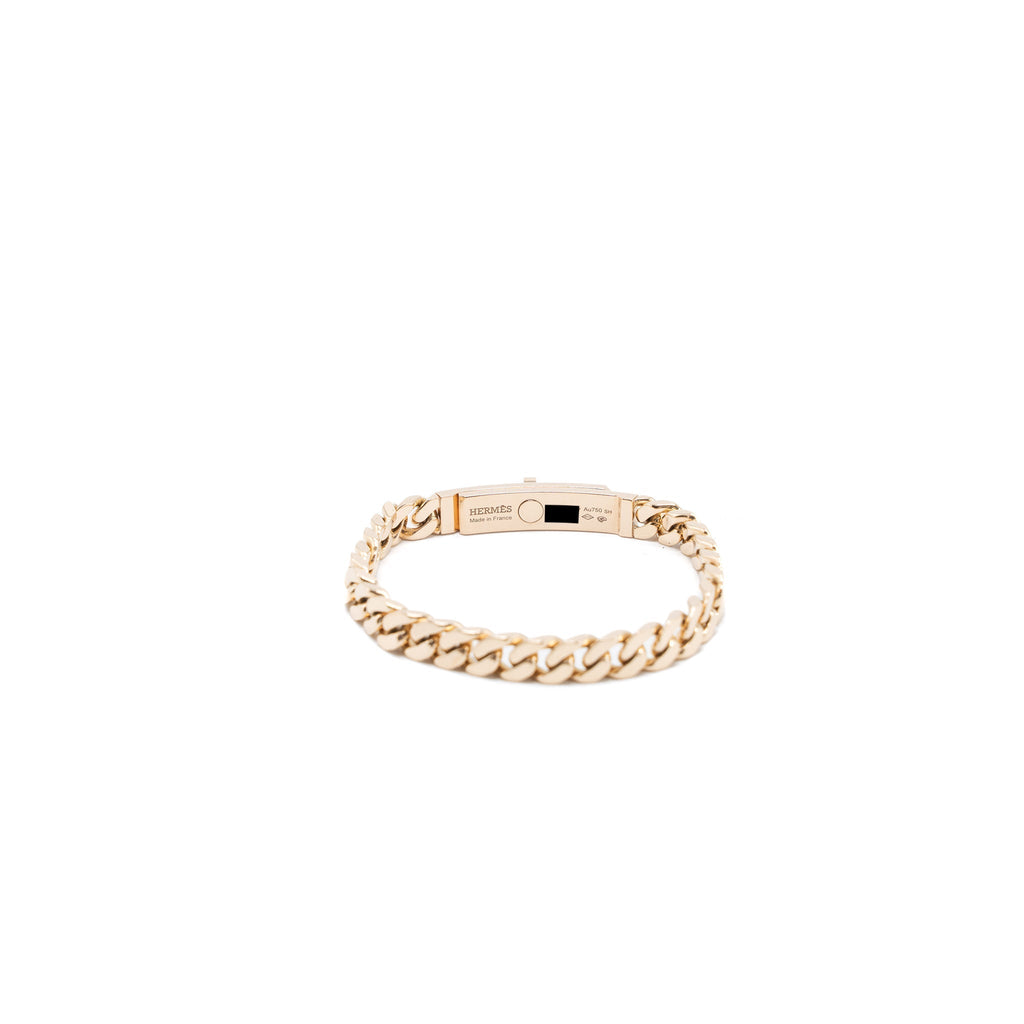 HERMES KELLY GOURMETTE BRACELET ROSE GOLD DIAMONDS