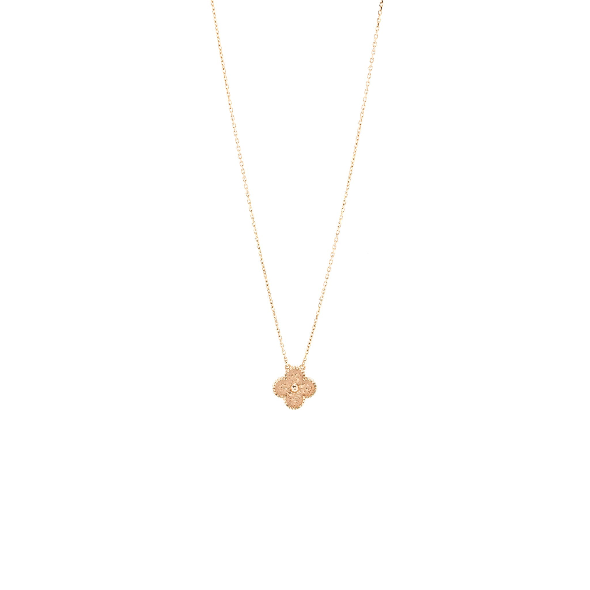 VAN CLEEF & ARPELS VINTAGE ALHAMBRA PENDANT ROSE GOLD
