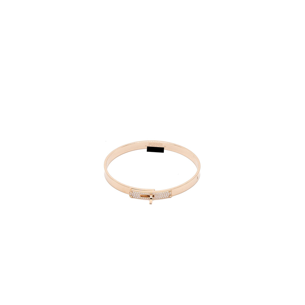HERMES KELLY BRACELET ROSE GOLD DIAMONDS