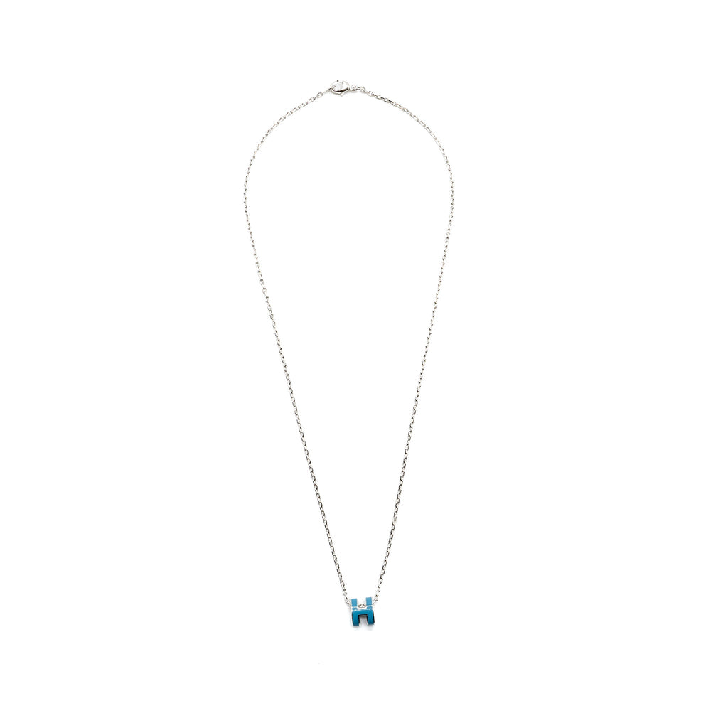HERMES MINI POP H PENDANT BLUE JEAN SHW