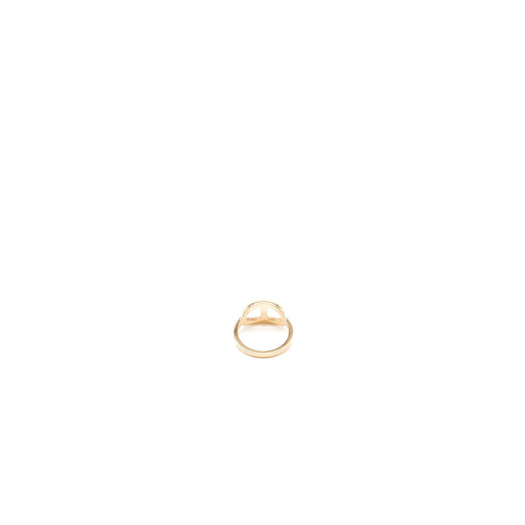HERMES CHAINE D'ANCRE CONTOUR RING ROSE GOLD,DIAMONDS