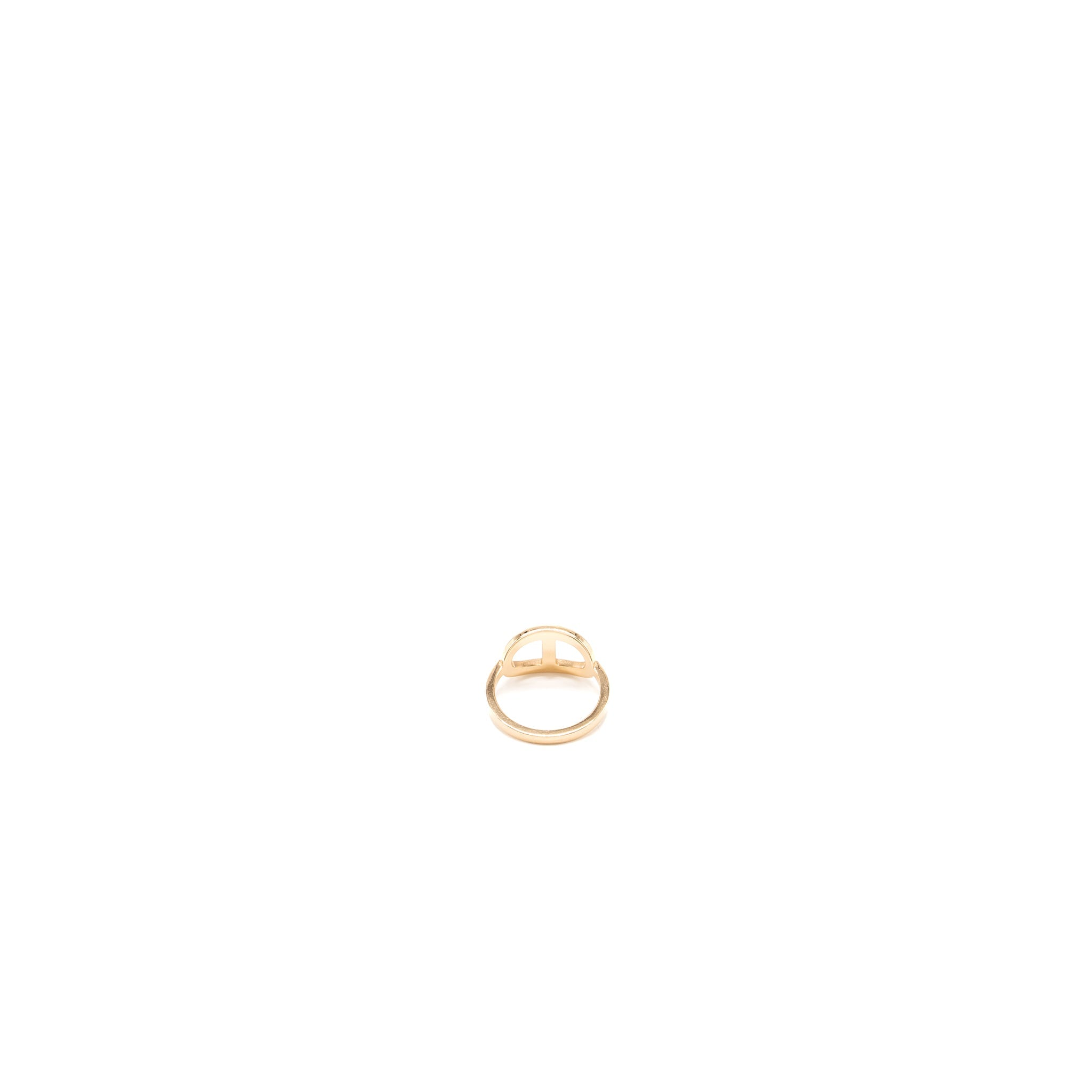HERMES CHAINE D'ANCRE CONTOUR RING ROSE GOLD,DIAMONDS