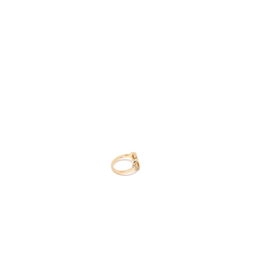 HERMES CHAINE D'ANCRE CONTOUR RING ROSE GOLD,DIAMONDS