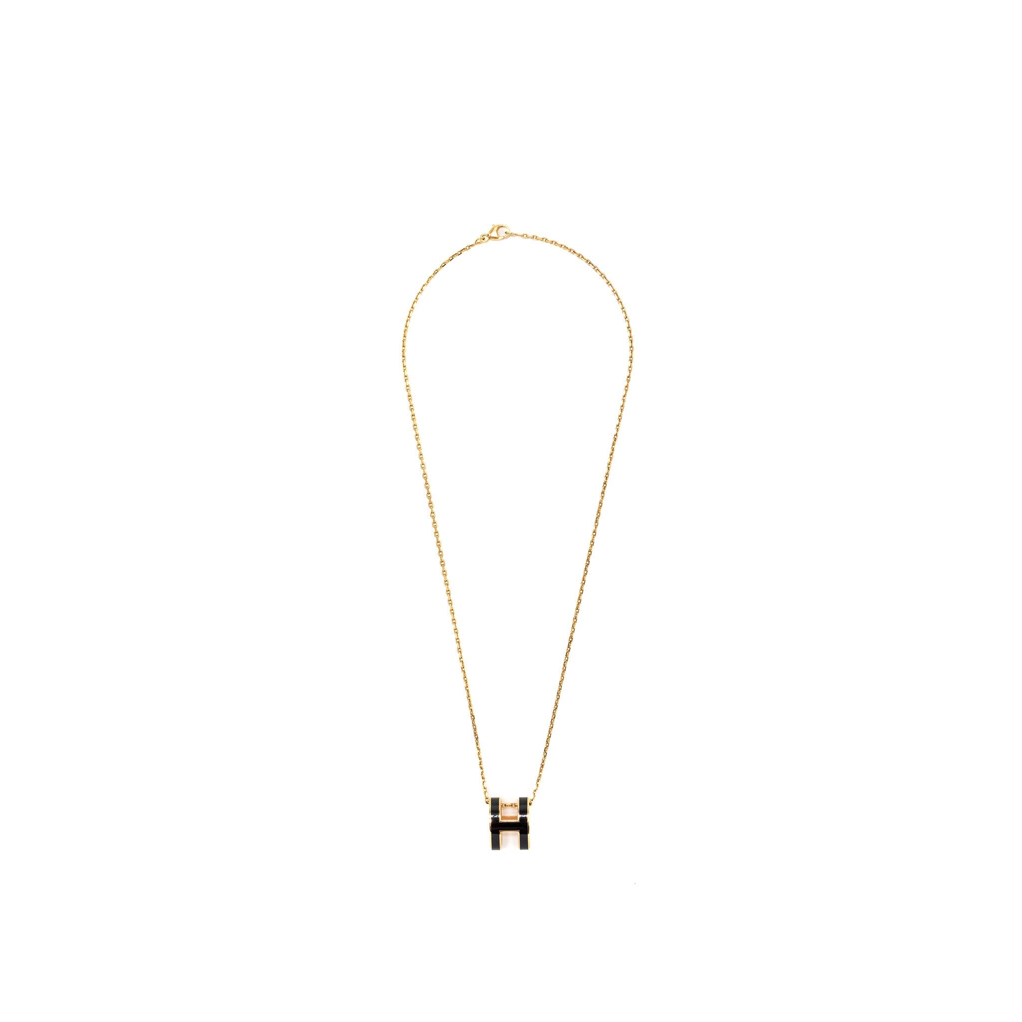 HERMES POP H PENDANT BLACK GHW
