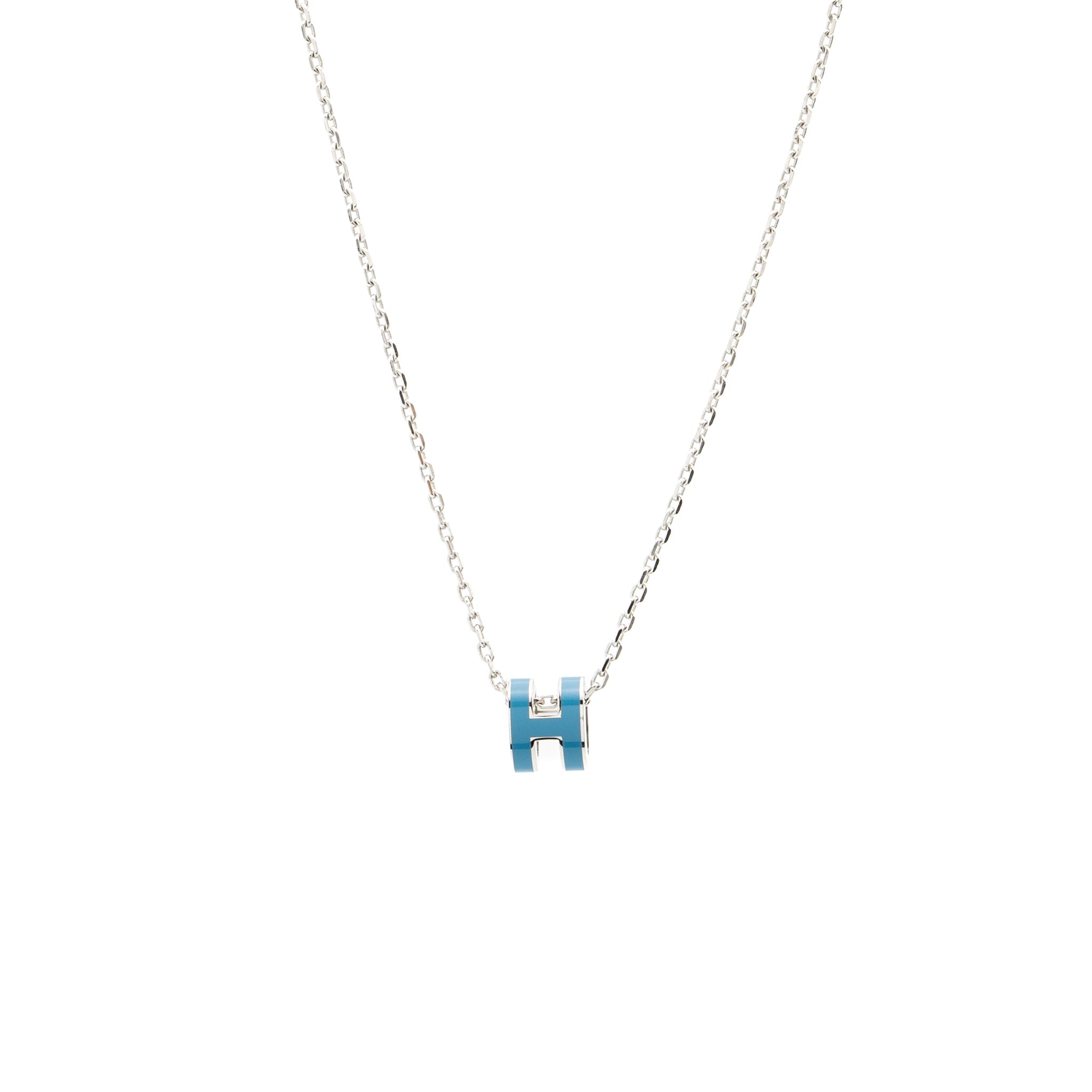 HERMES MINI POP H PENDANT BLUE JEAN SHW
