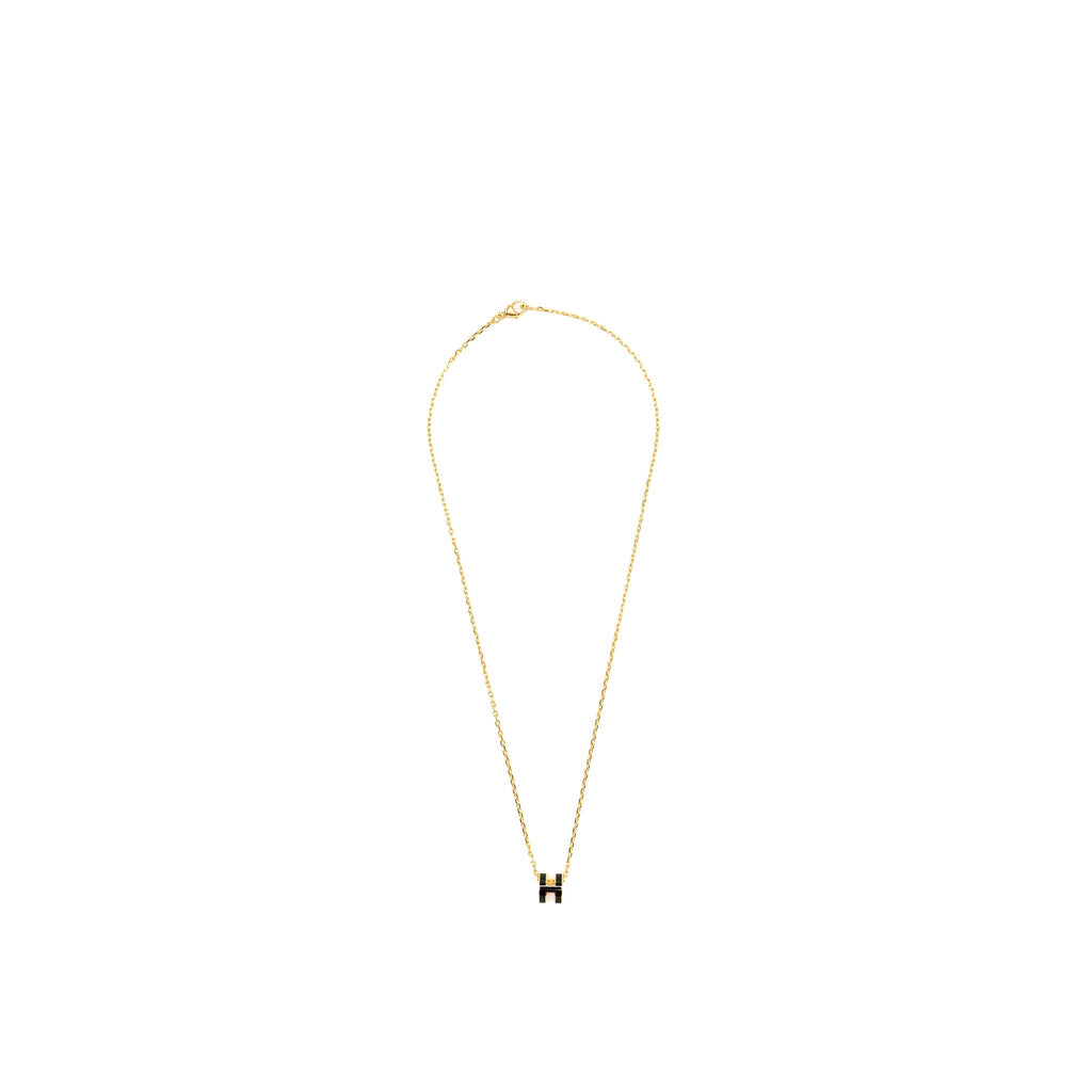 HERMES MINI POP H PENDANT BLACK GHW