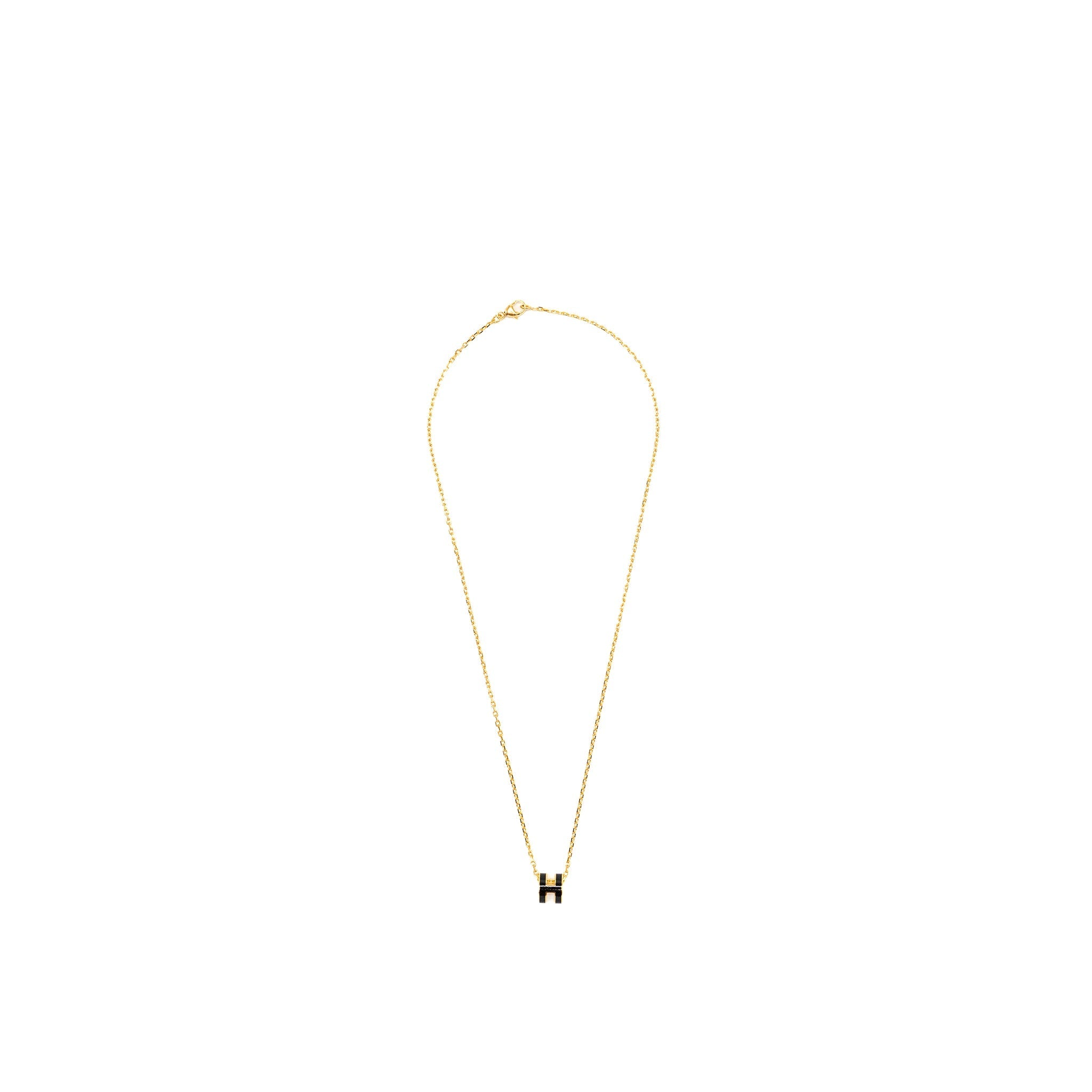 HERMES MINI POP H PENDANT BLACK GHW