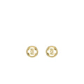 CHANEL ROUND CC LOGO EARRINGS GHW